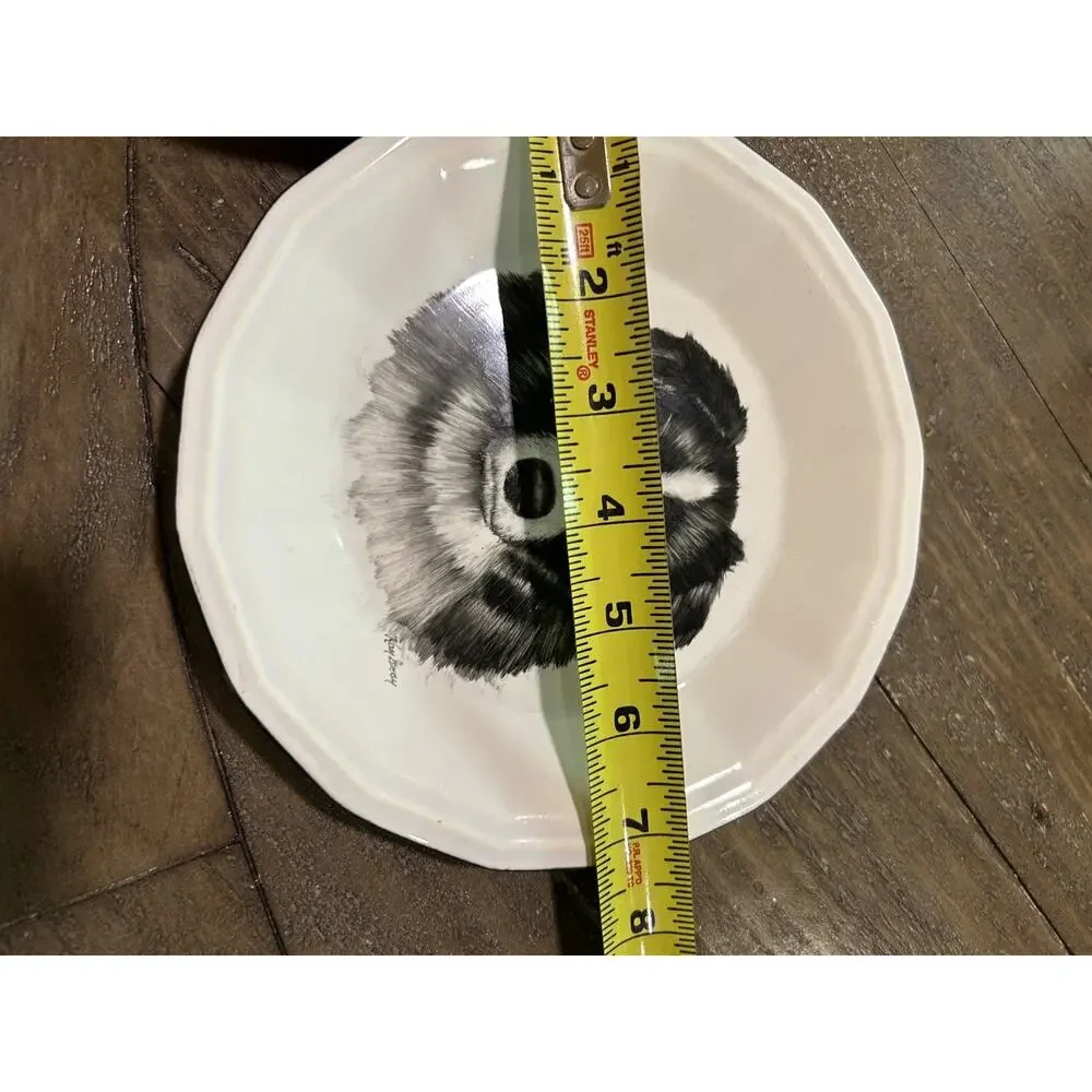 Vtg Collie Dog Ceramic Plate